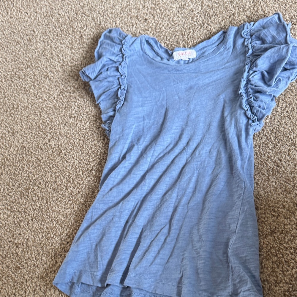 Goldie Sky Blue Flutter Sleeve Tee